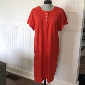 NWT Madewell Henley T Shirt Dress. SZ L